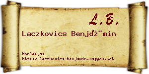 Laczkovics Benjámin névjegykártya