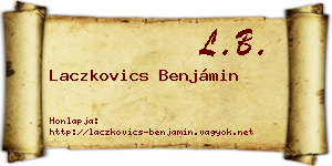 Laczkovics Benjámin névjegykártya