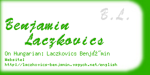 benjamin laczkovics business card